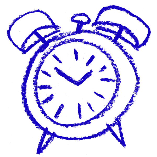 mind doodle of an alarm clock