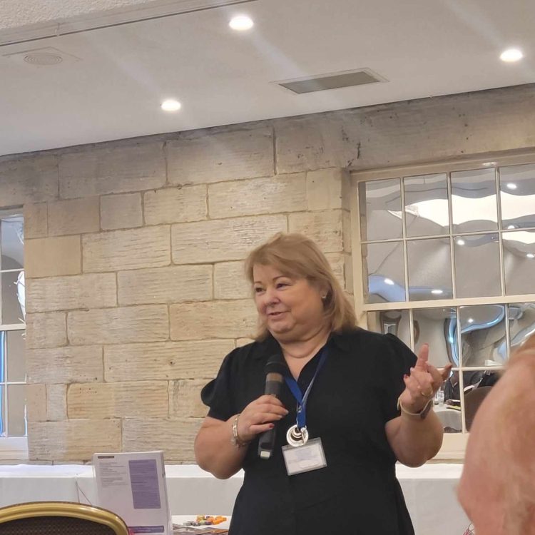 Picture of Sunderland Mind Chief Executive Officer Trish Cornish giving a speech at the Charity Golf Day